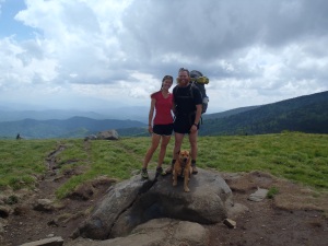 Posing for a nice shot on top of the balds after Roan Mtn.